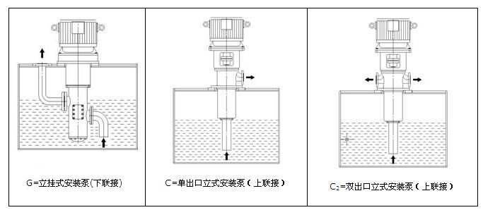 三螺杆泵安装型式