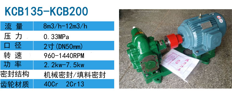 KCB200高温齿轮油泵