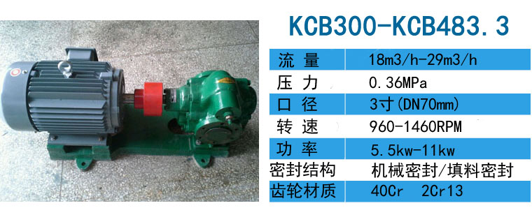 KCB300高温齿轮泵