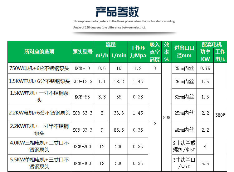 KCB防爆齿轮式输油泵