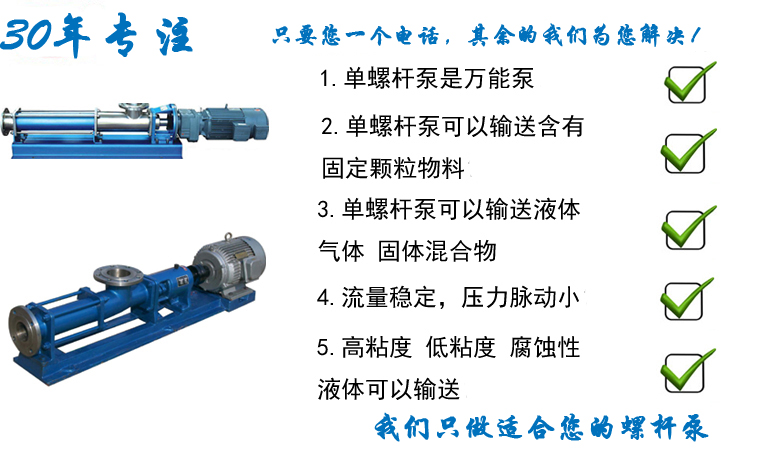 G型单螺杆泵 G型单螺杆泵