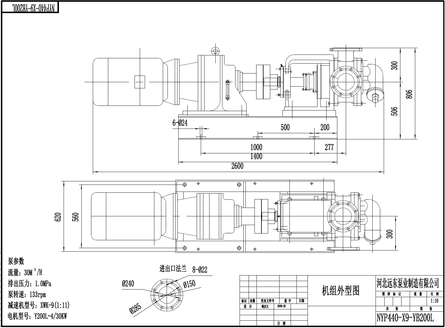 远东牌NYP440B-RU-M1-W11环氧树脂泵流量30m3/h